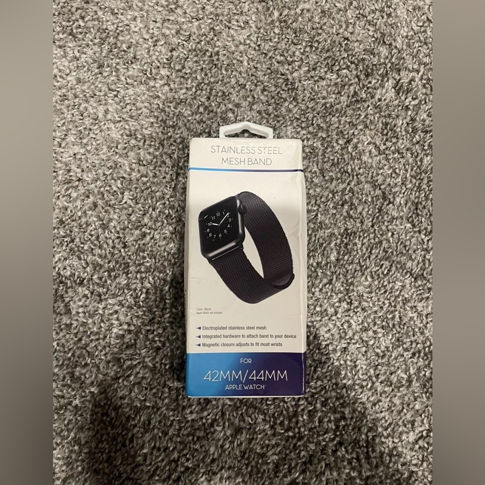 Platinum Mesh Metal Band for Apple Watch 42/44mm - Black